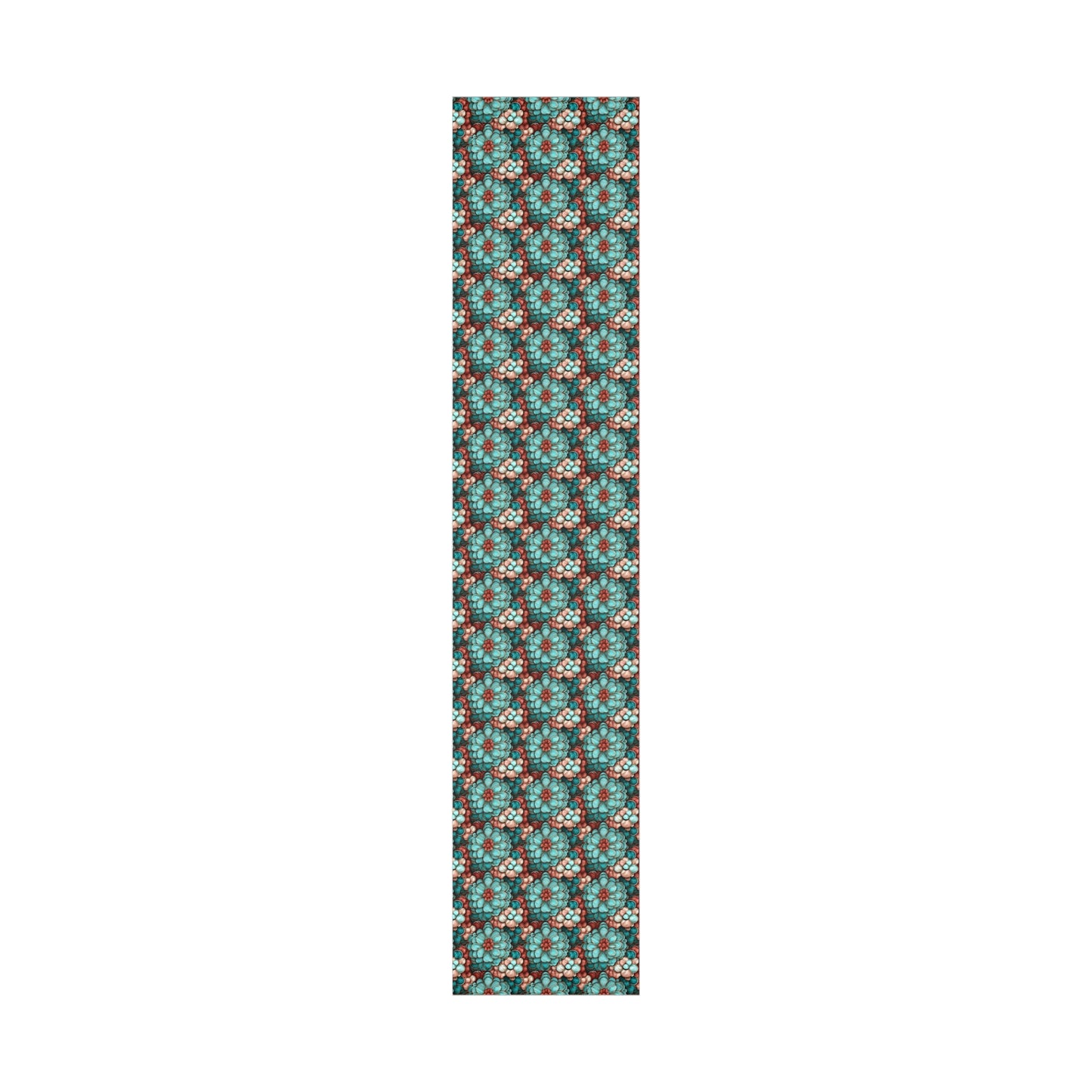 Gift Wrap Papers Rose Gold and Turquoise Flowers #2