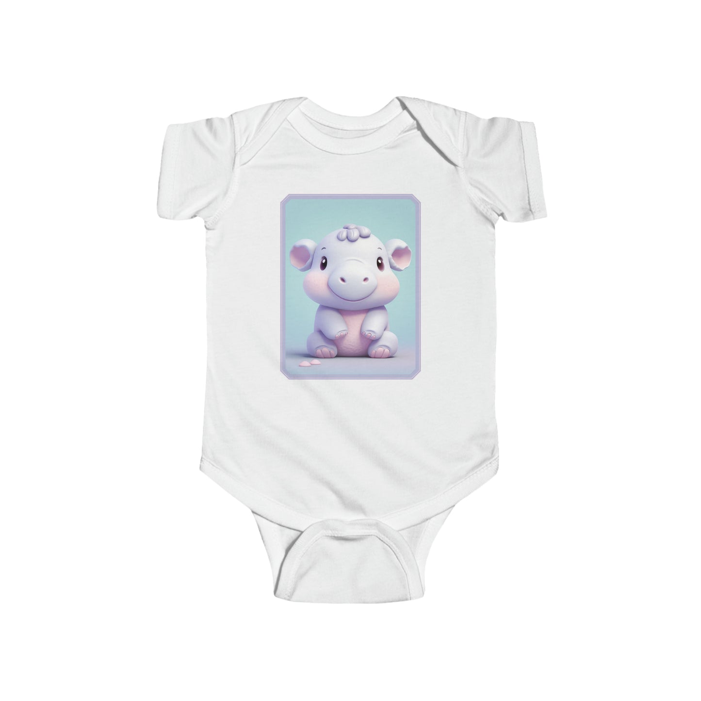 Infant Fine Jersey Bodysuit Hippo 2