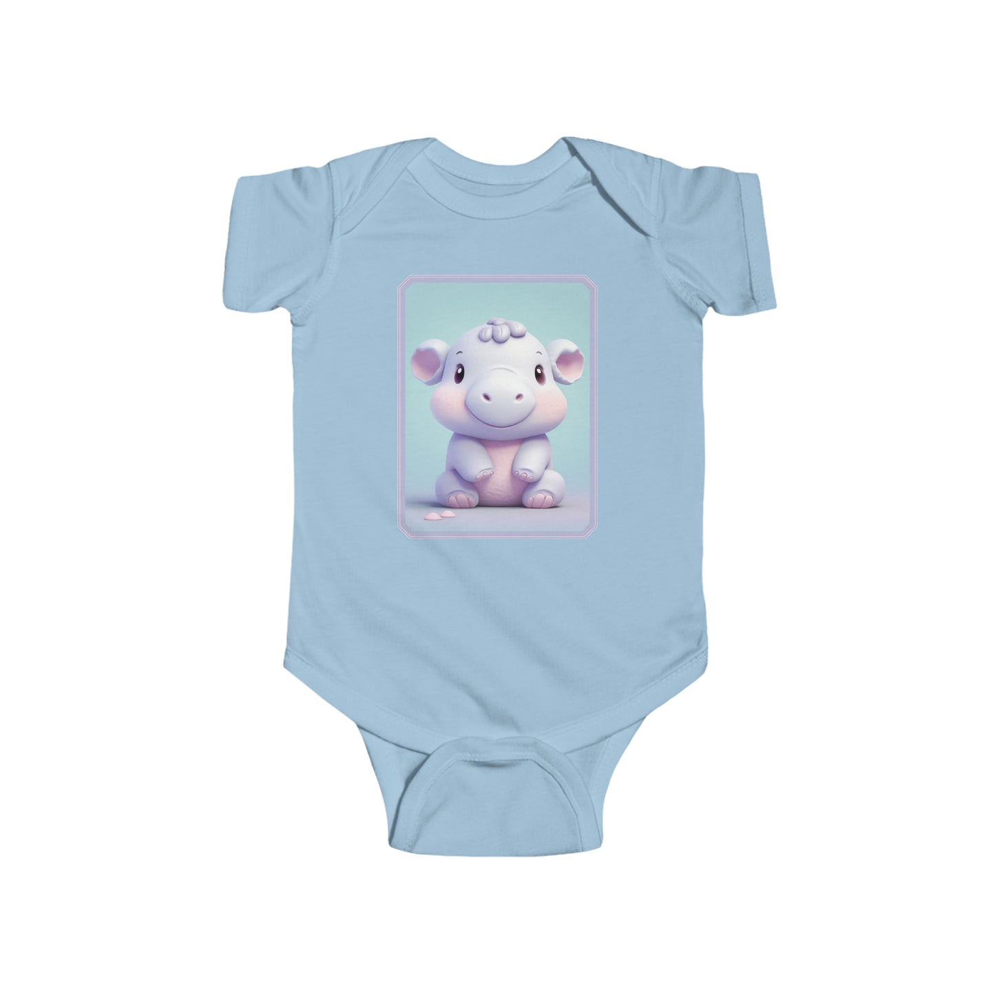 Infant Fine Jersey Bodysuit Hippo 2