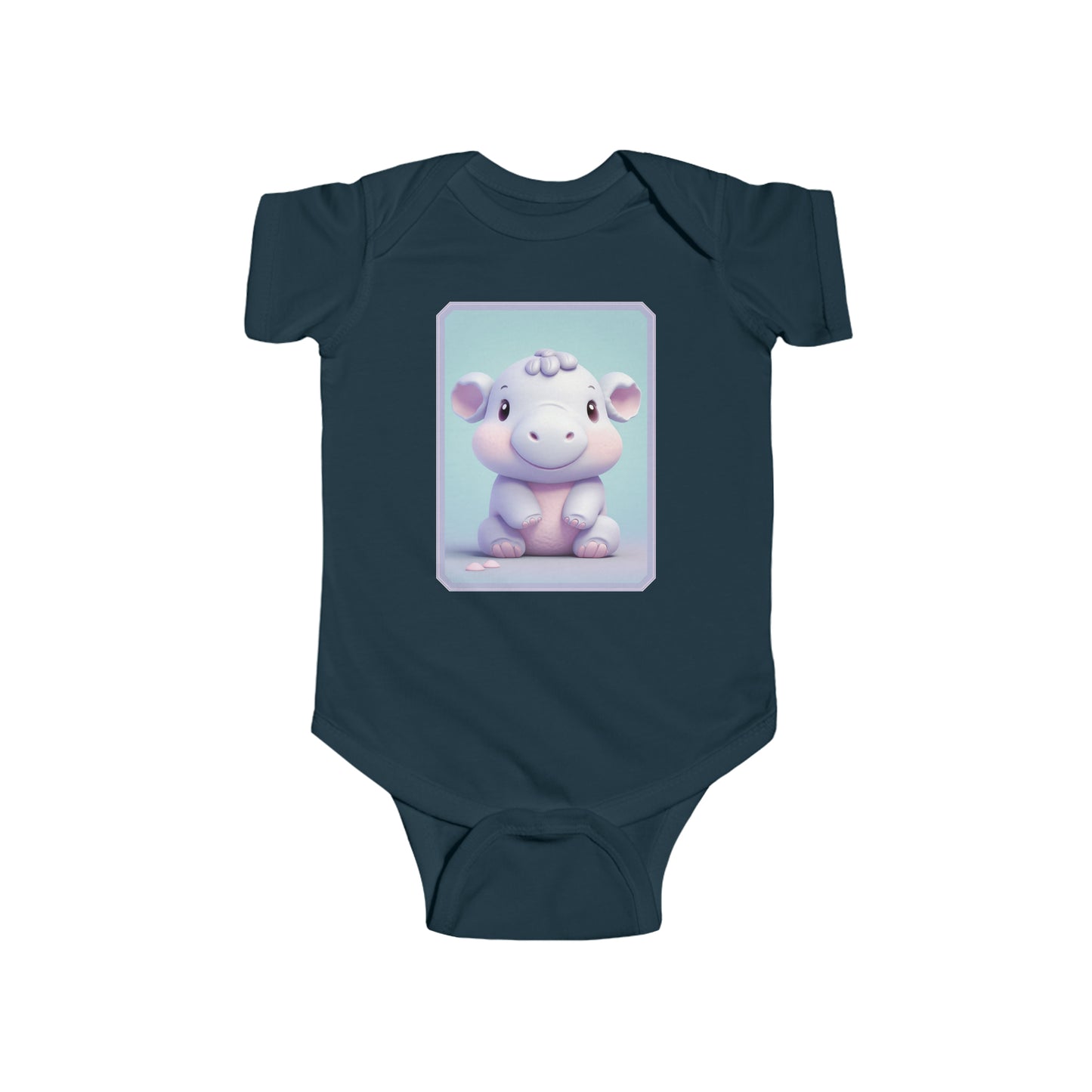 Infant Fine Jersey Bodysuit Hippo 2