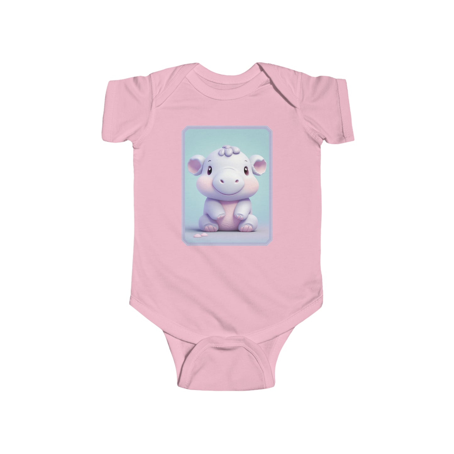 Infant Fine Jersey Bodysuit Hippo 2