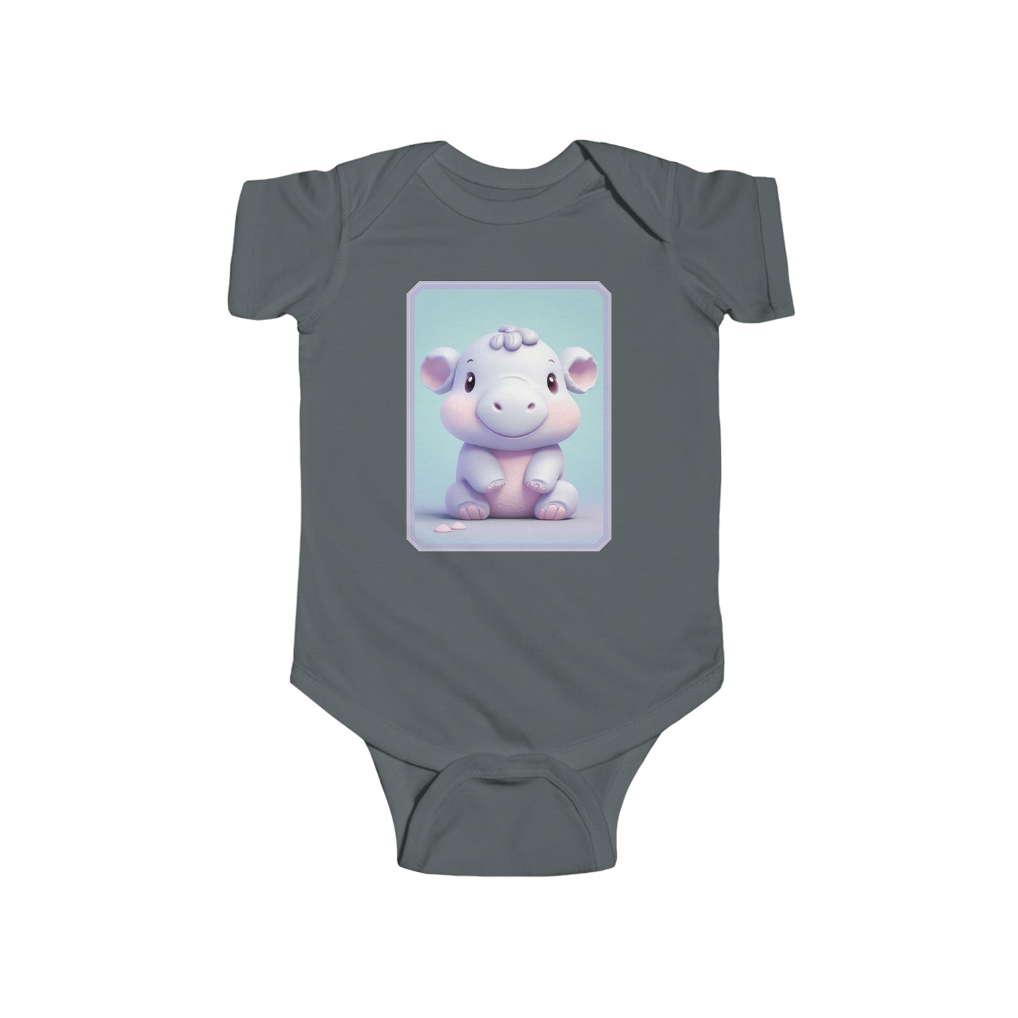 Infant Fine Jersey Bodysuit Hippo 2