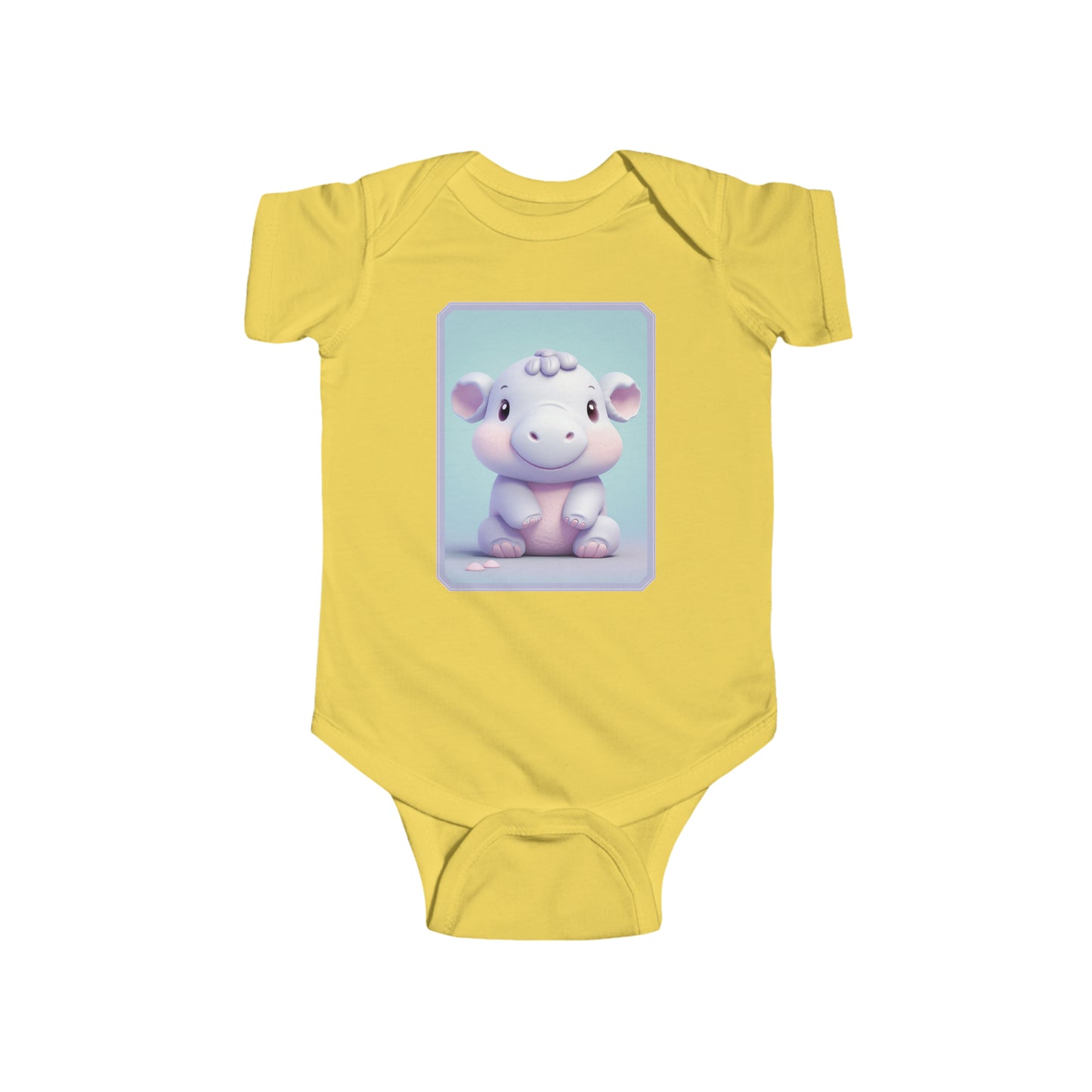 Infant Fine Jersey Bodysuit Hippo 2