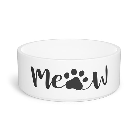 Pet Bowl White Meow