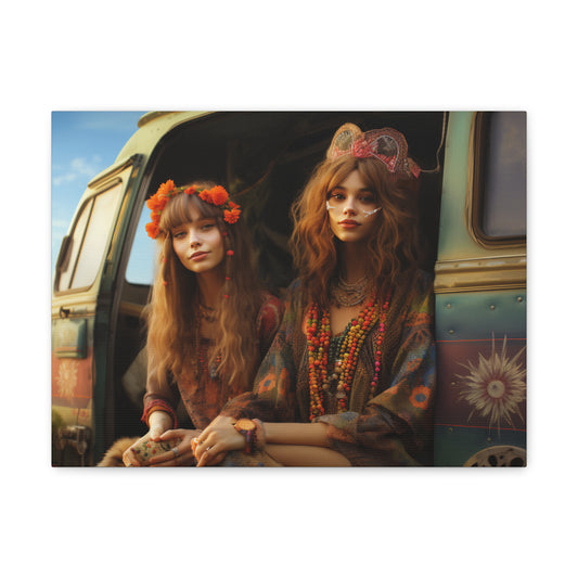 Canvas Gallery Wraps Hippie Girls on the Bus