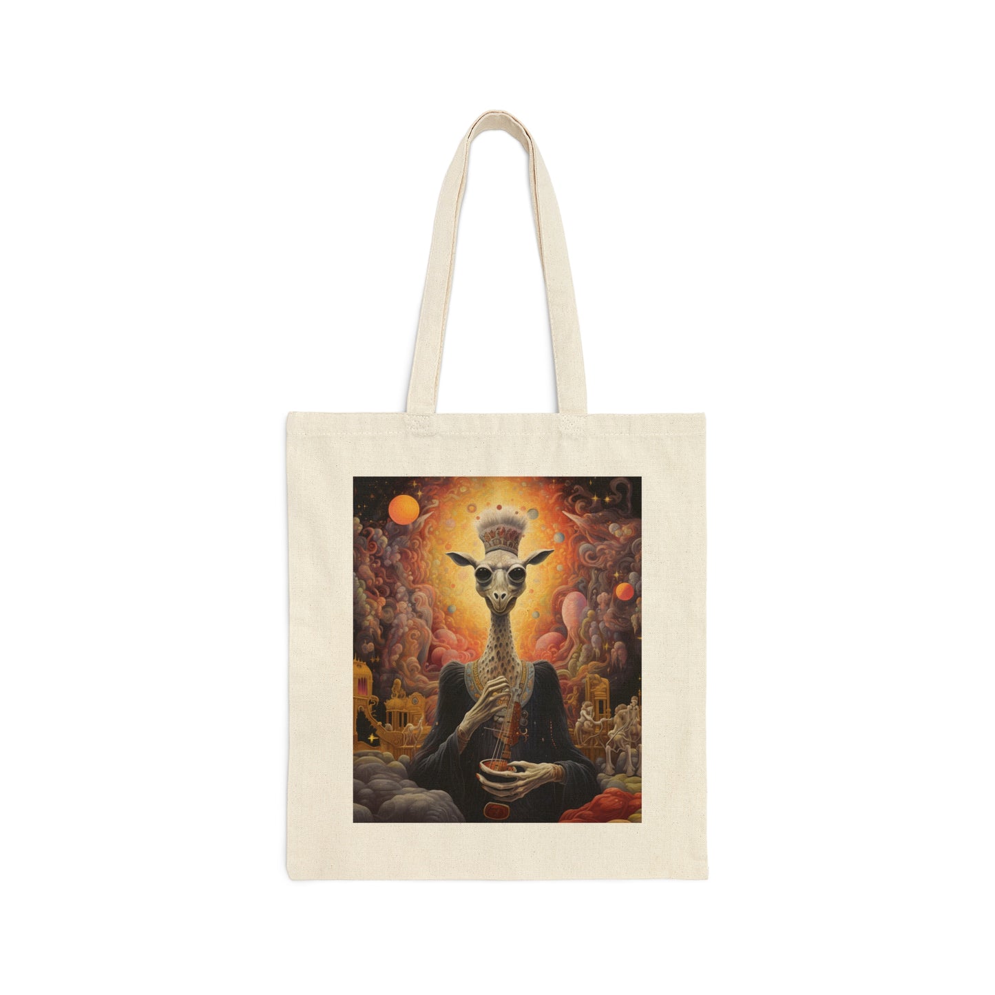 Trippy Cotton Canvas Tote Bag