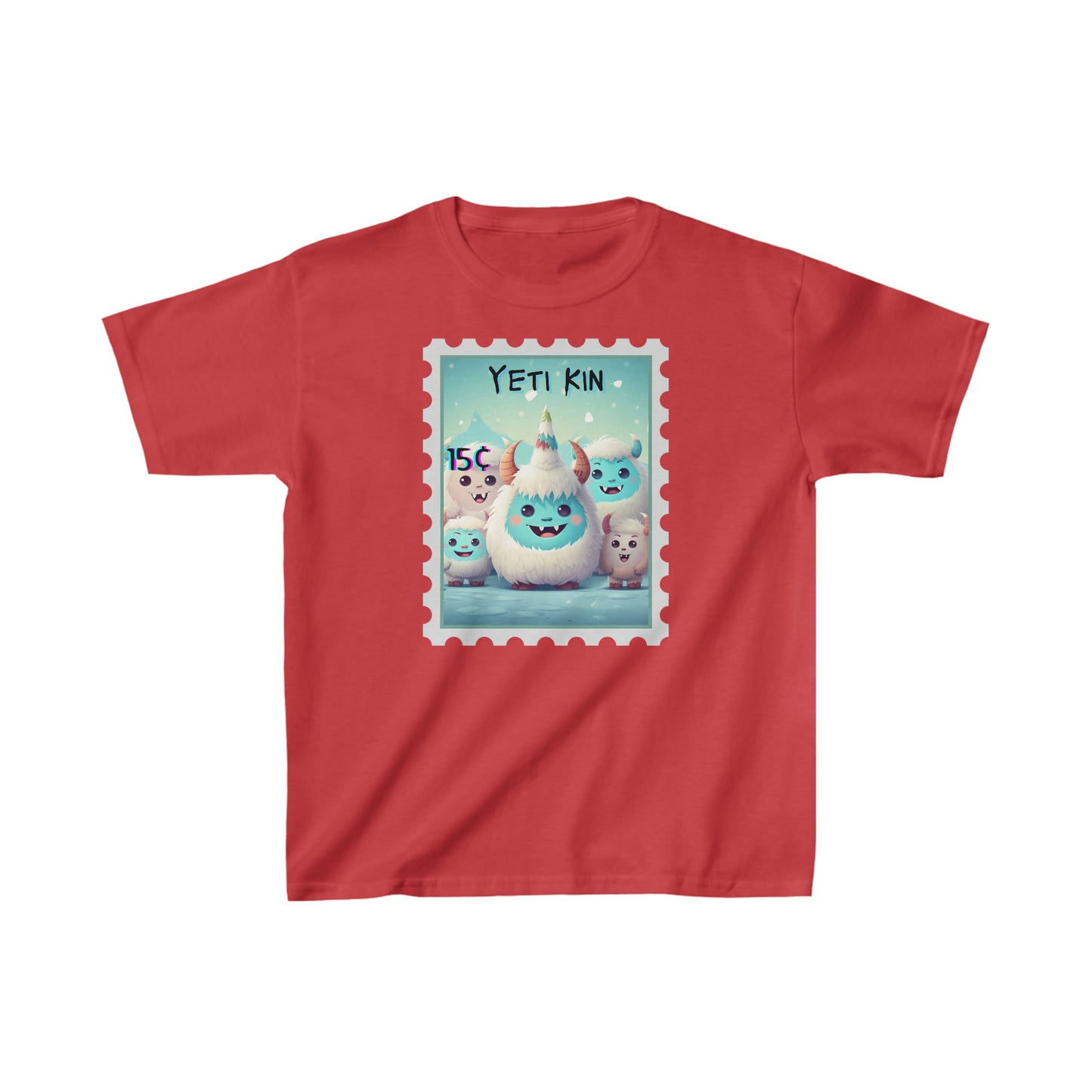 Kids Heavy Cotton™ Tee Yeti Kin Party 7 Postage