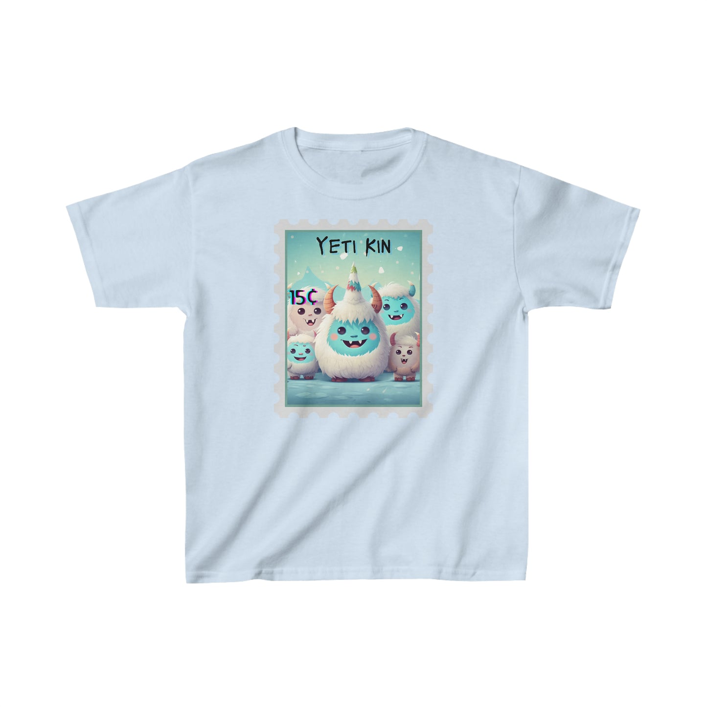 Kids Heavy Cotton™ Tee Yeti Kin Party 7 Postage