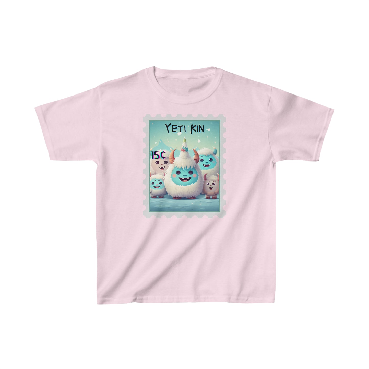 Kids Heavy Cotton™ Tee Yeti Kin Party 7 Postage