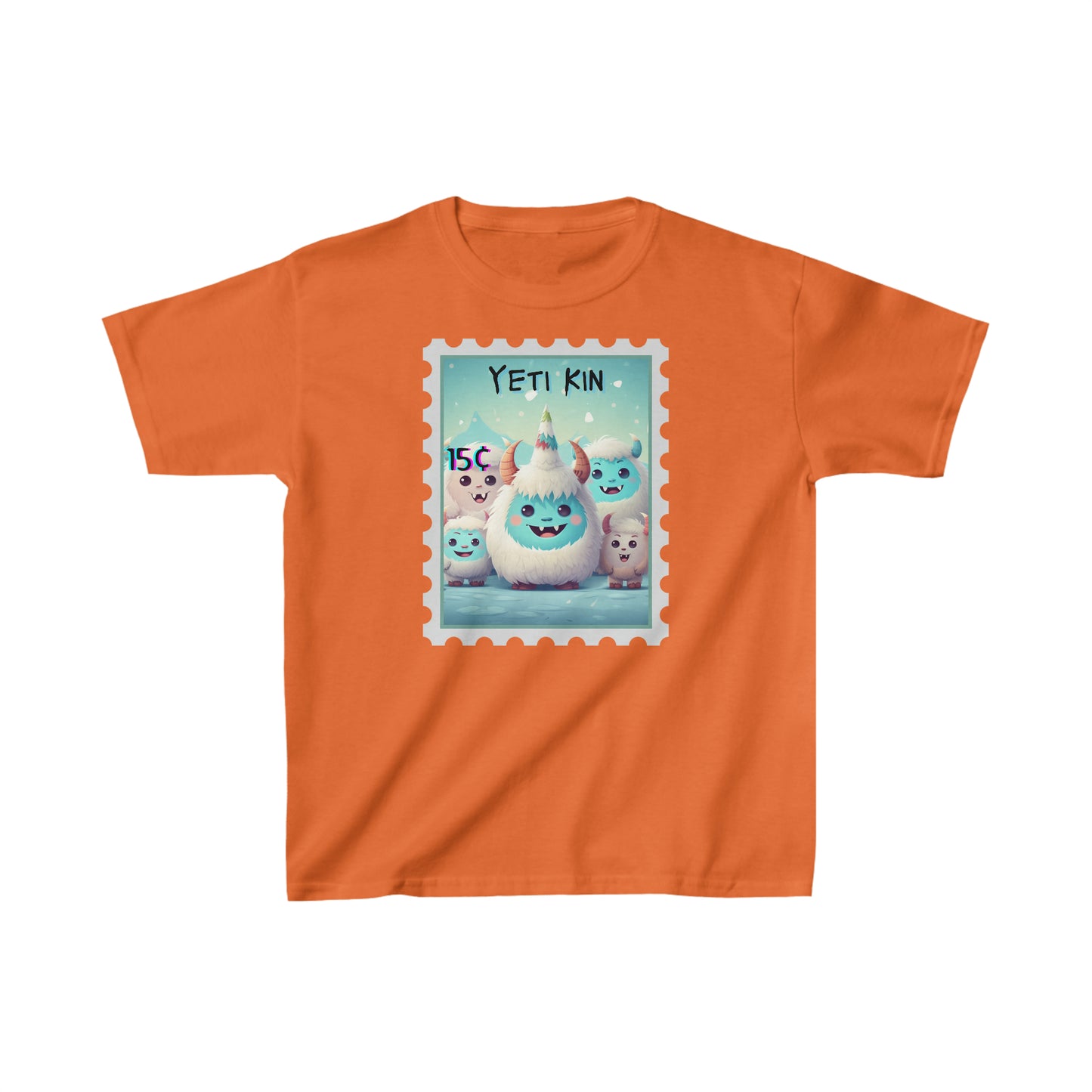 Kids Heavy Cotton™ Tee Yeti Kin Party 7 Postage