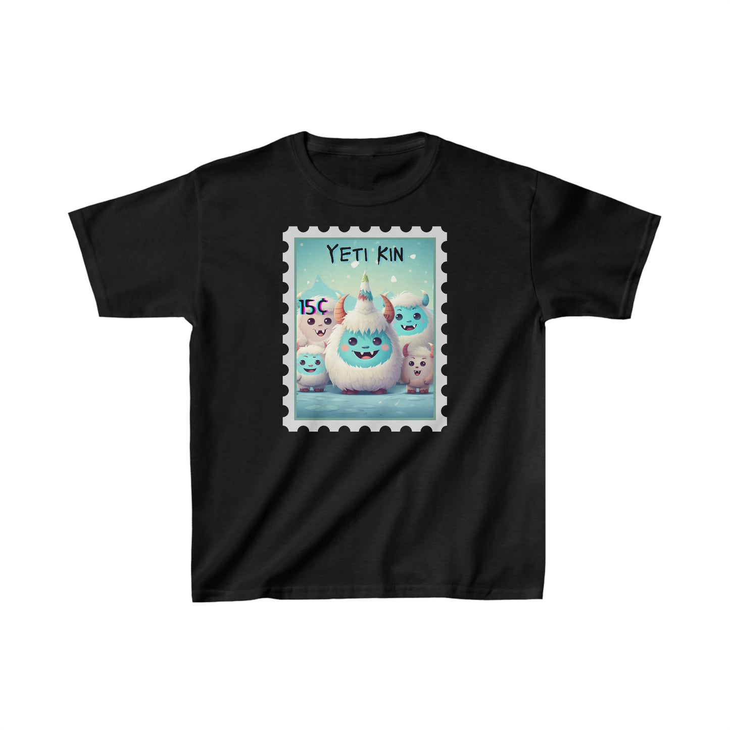 Kids Heavy Cotton™ Tee Yeti Kin Party 7 Postage