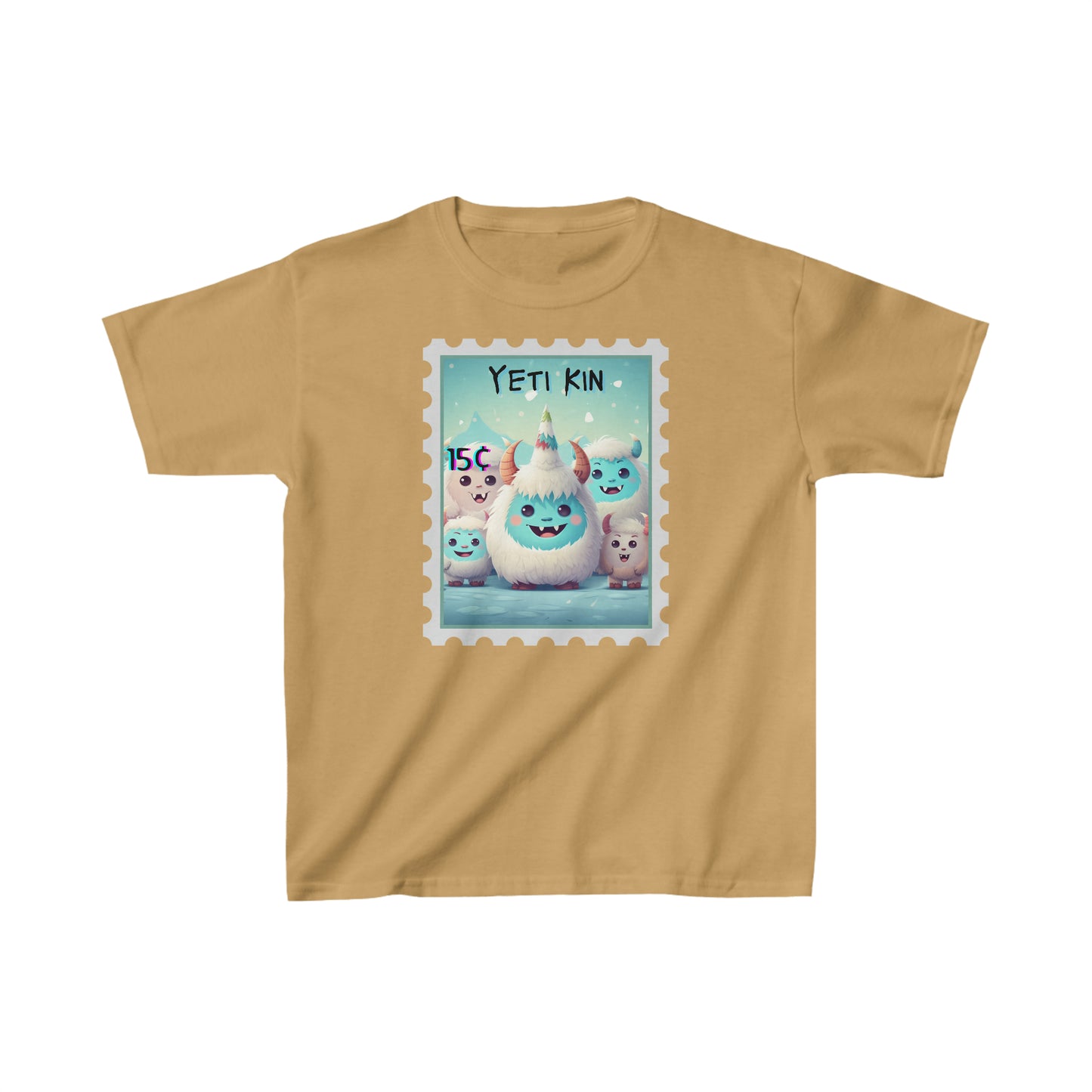 Kids Heavy Cotton™ Tee Yeti Kin Party 7 Postage