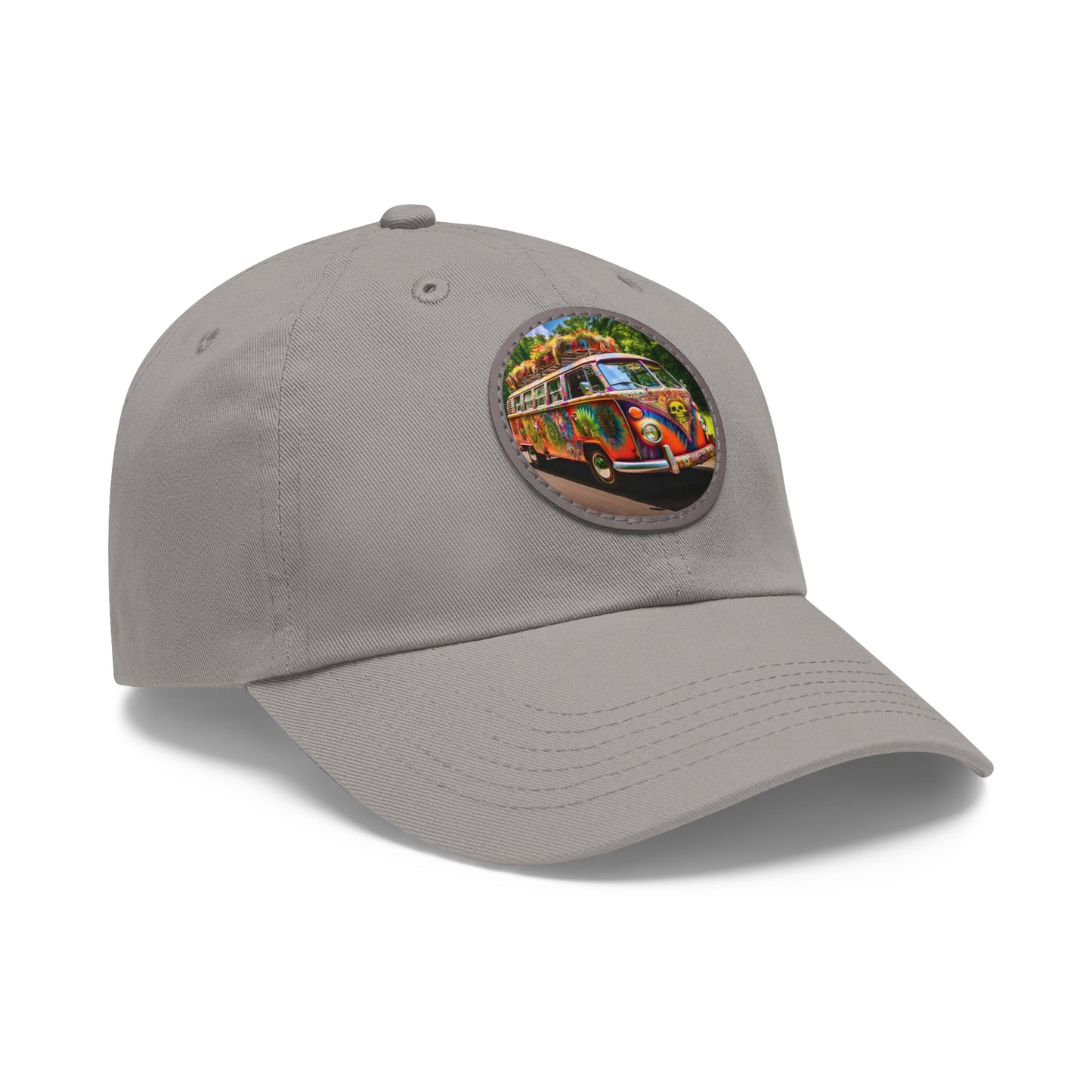 Dad Hat with Leather Patch (Round) Hippie Van