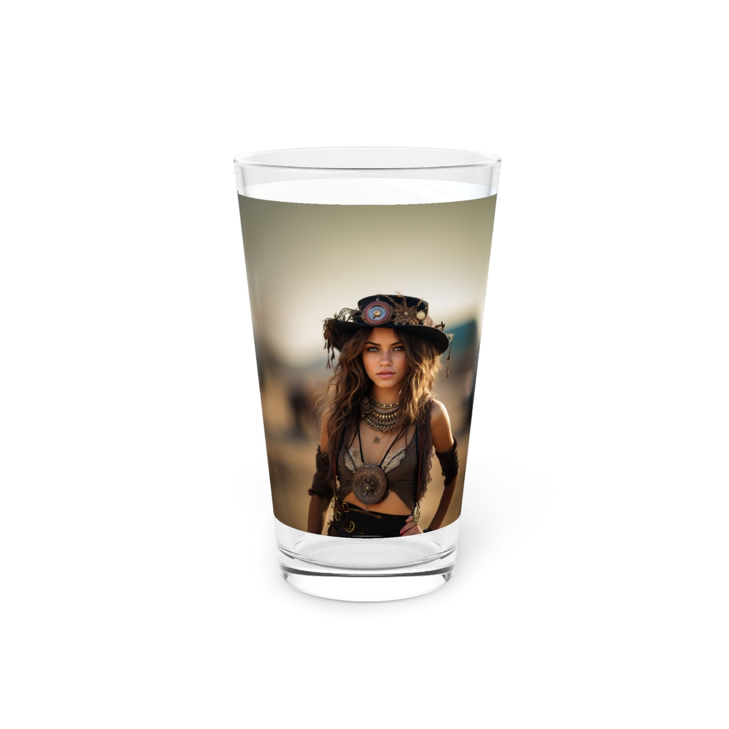 Pint Glass, 16oz Cowgirl & Hippie Girls