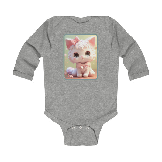 Infant Long Sleeve Bodysuit Cat 1