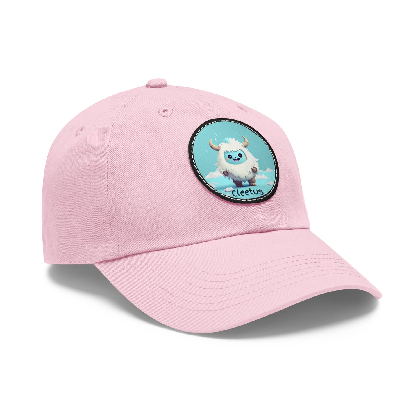 Dad Hat with Leather Patch (Round) Cleetus