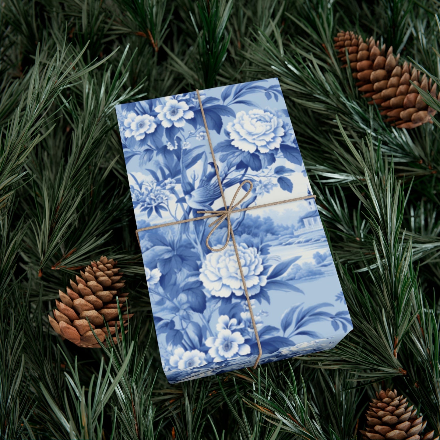 Gift Wrap Papers English Blue Chinoiserie #4