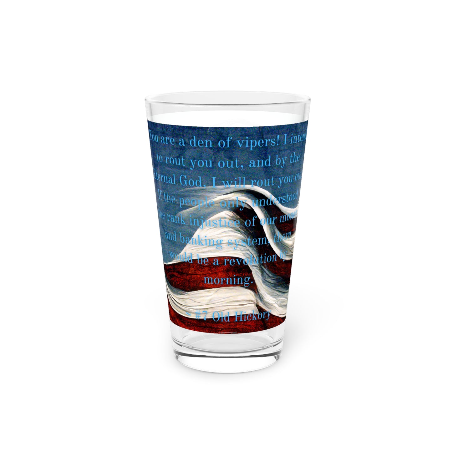 Pint Glass, 16oz Old Hickory