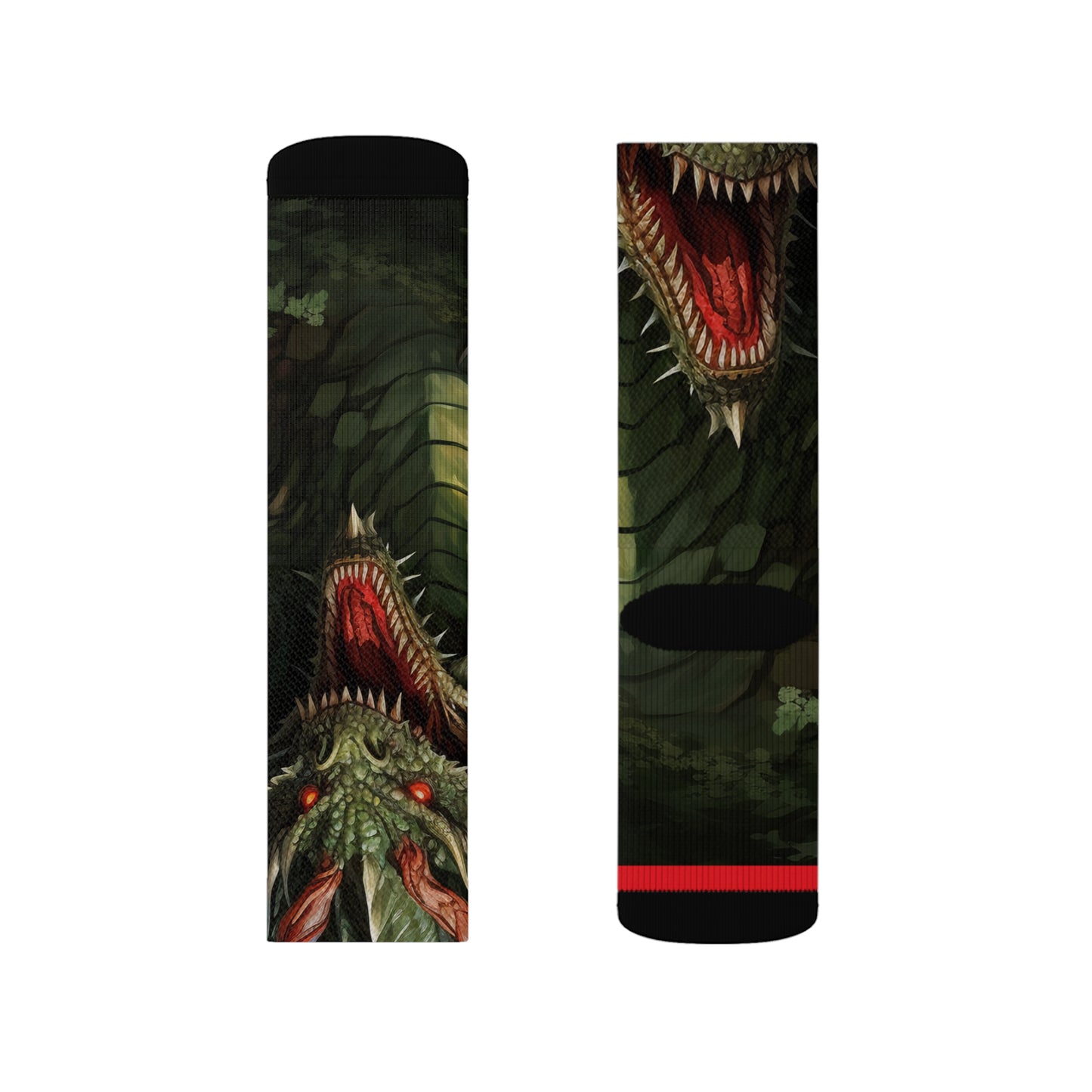 Sublimation Socks Jabberwocky Dragon Edition