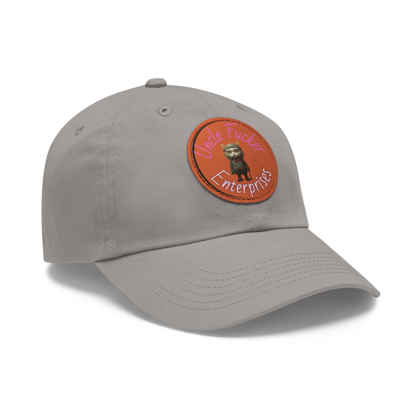 Uncle F'er Dad Hat with Leather Patch (Round)