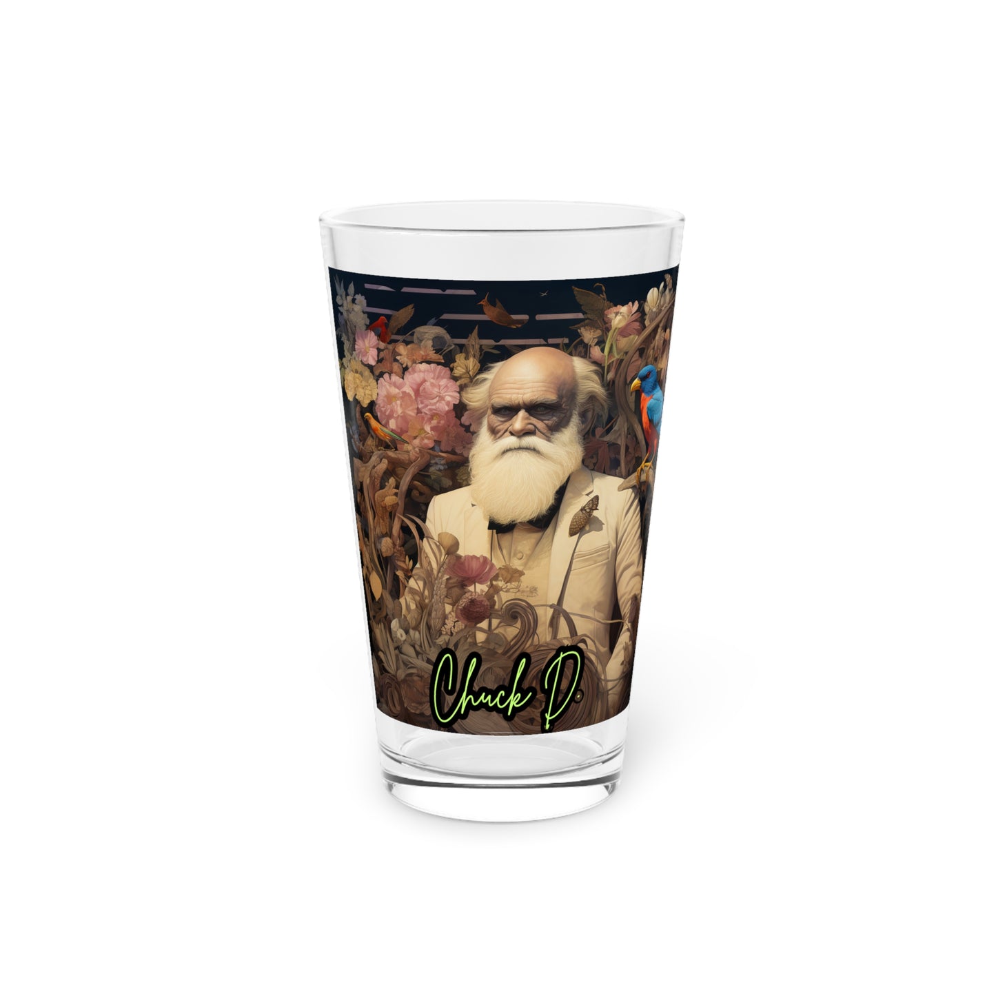 Charles Darwin Pint Glass, 16oz