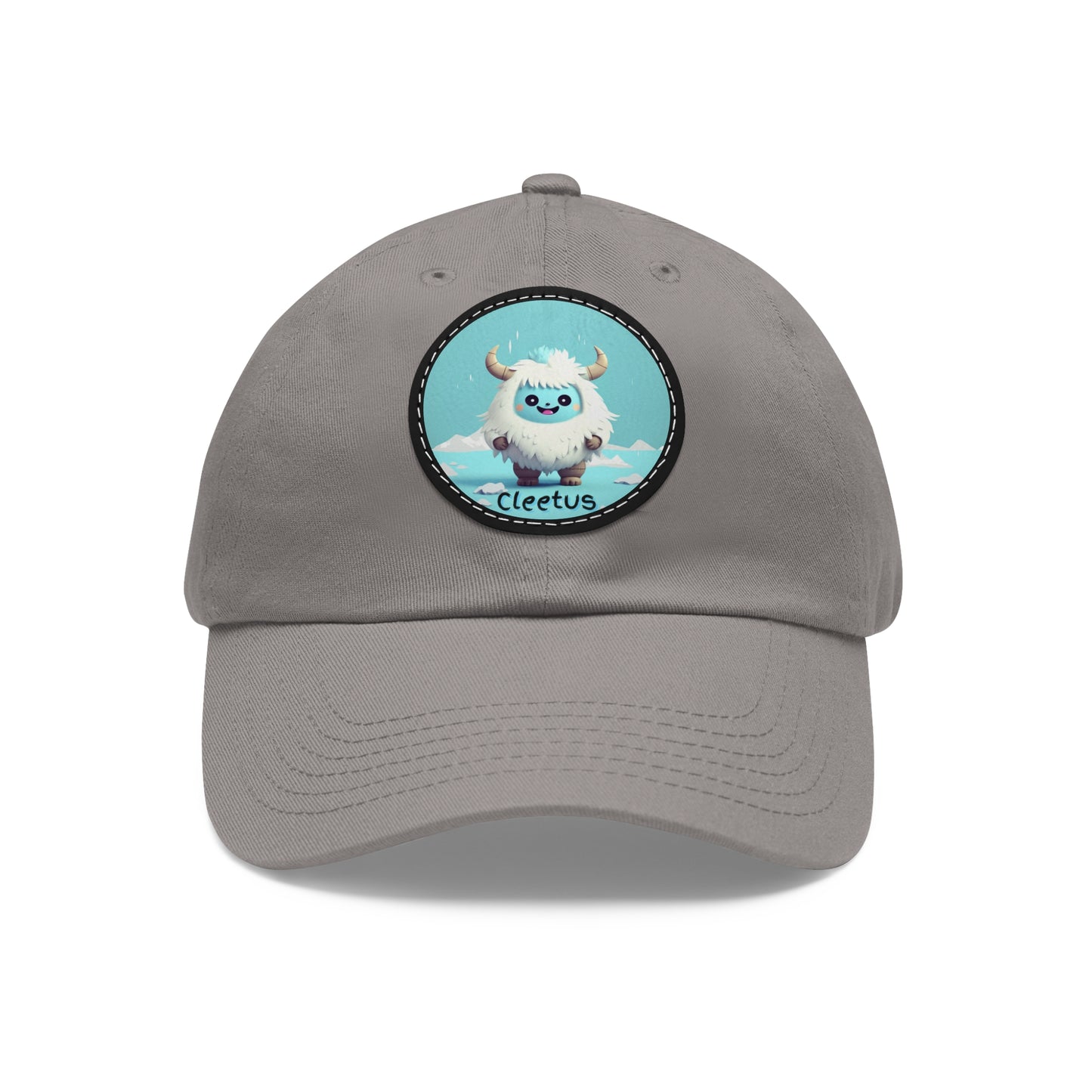 Dad Hat with Leather Patch (Round) Cleetus