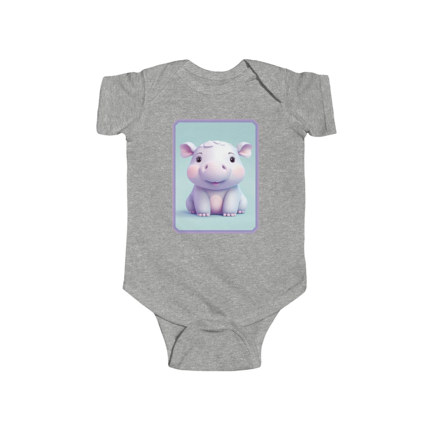 Infant Fine Jersey Bodysuit Hippo 3