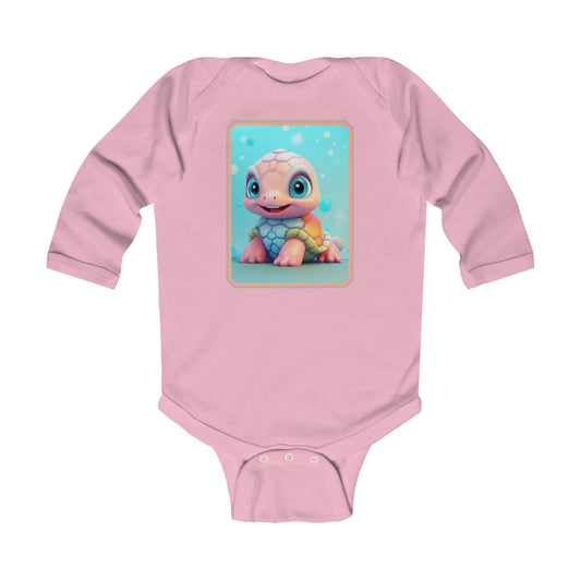 Infant Long Sleeve Bodysuit Turtle 2