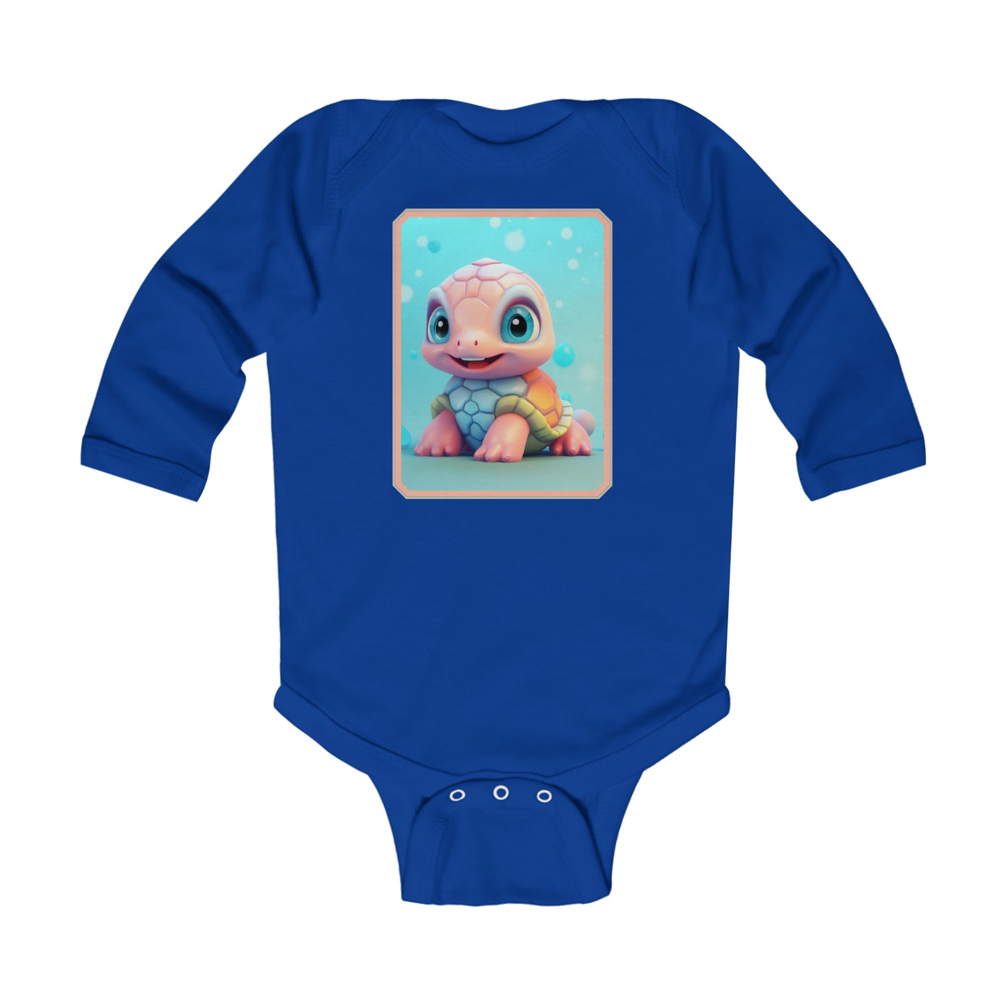 Infant Long Sleeve Bodysuit Turtle 2