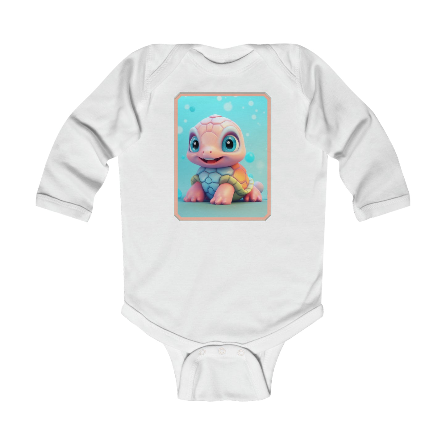 Infant Long Sleeve Bodysuit Turtle 2