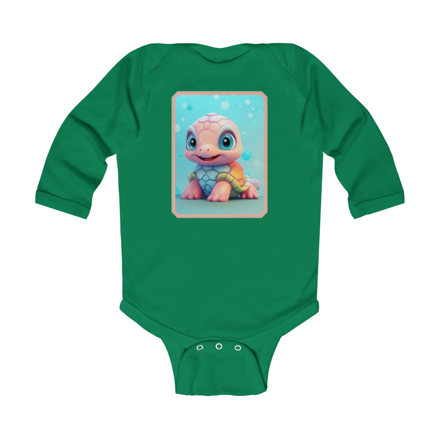 Infant Long Sleeve Bodysuit Turtle 2