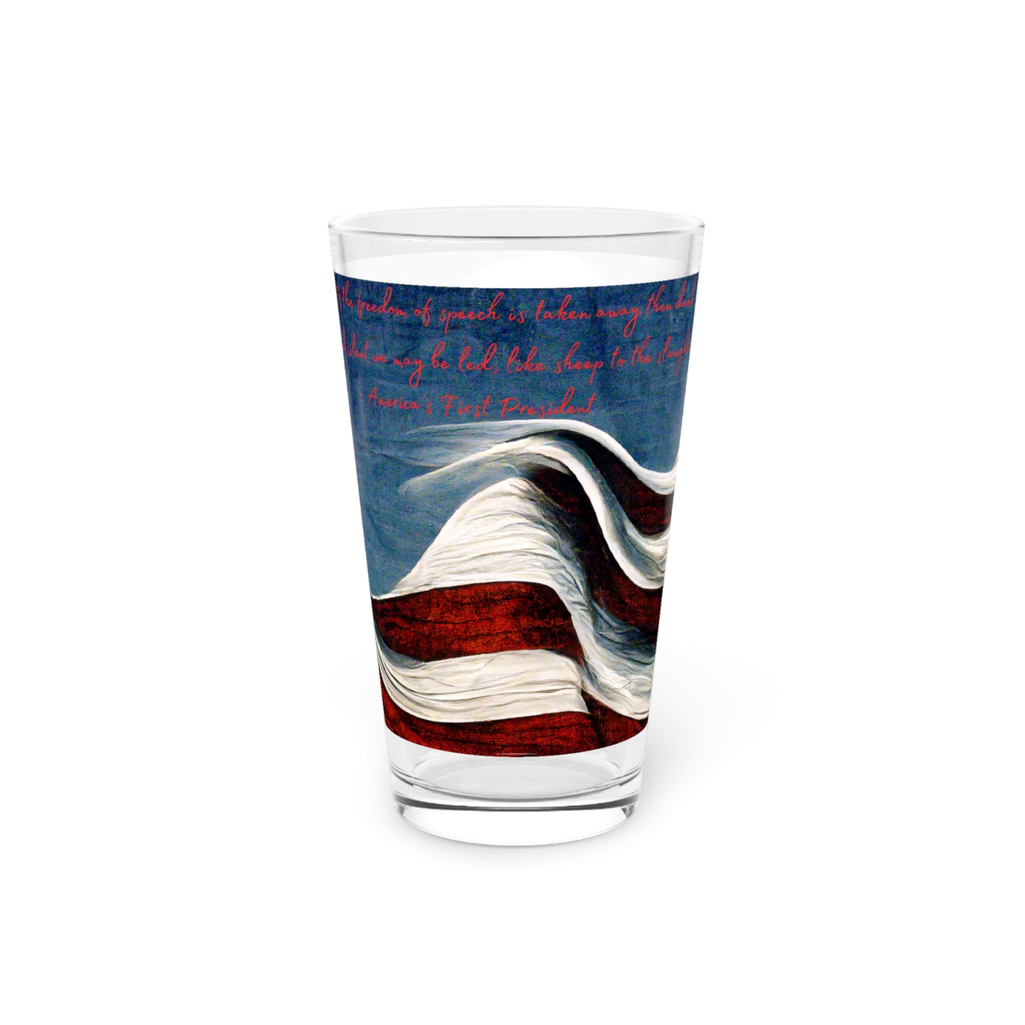 Vaso de pinta, 16 oz George Washington