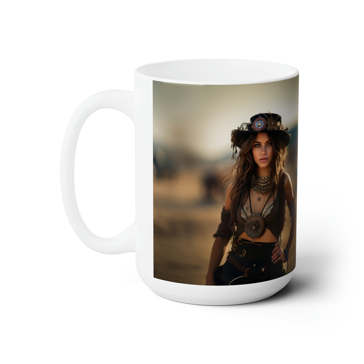 Ceramic Mug 15oz Cowgirl and Hippie Girls