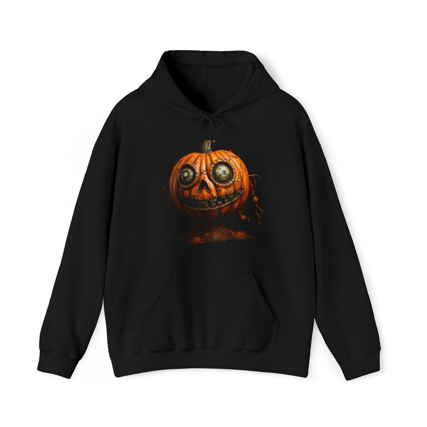 Mens and Womens Spooky Pumpkin Halloween Hoodie Sweatshirt