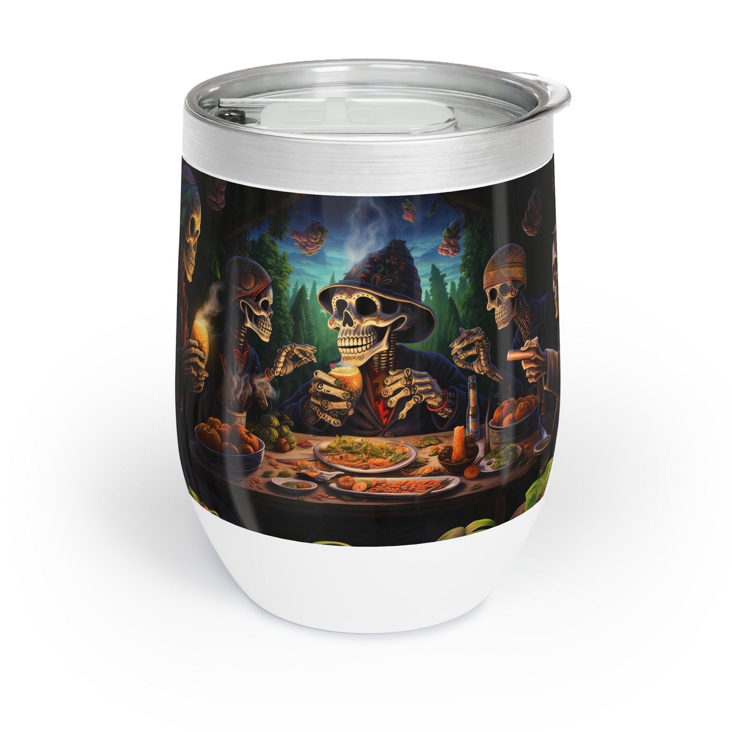 Chill Wine Tumbler 420 Day of the Dead