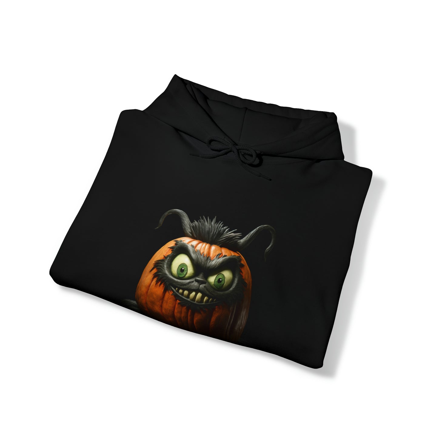 Mens and Womens Spooky Black Cat Pumpkin Halloween Hoodie Sweatshirt