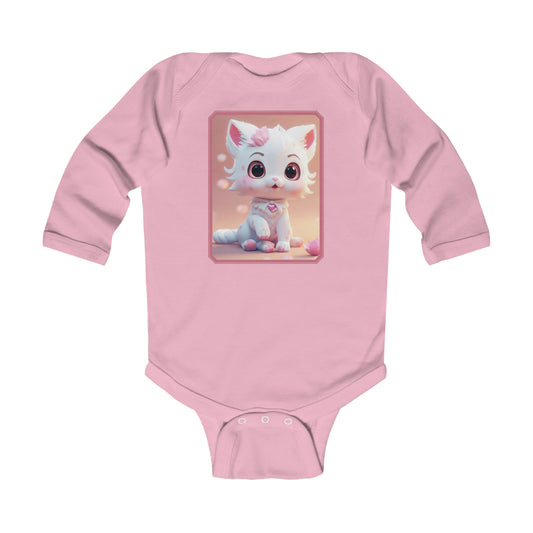 Infant Long Sleeve Bodysuit Cat 2