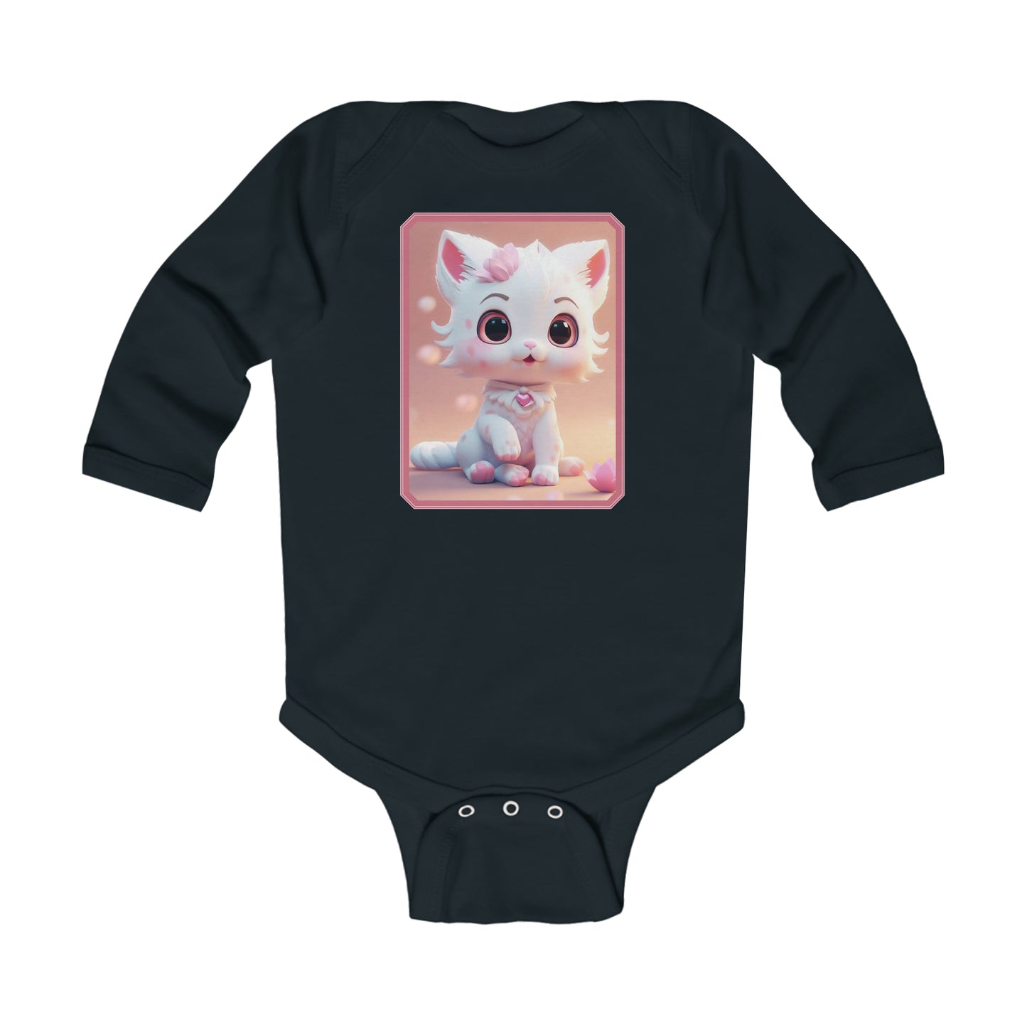 Body Infantil Manga Larga Gato 2