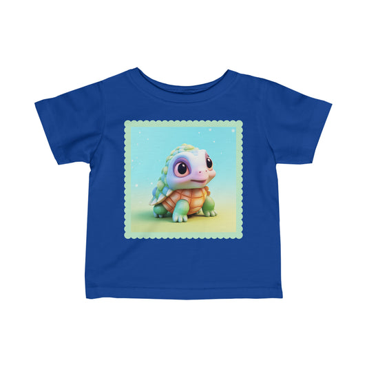 Infant Fine Jersey Tee Turtle 3