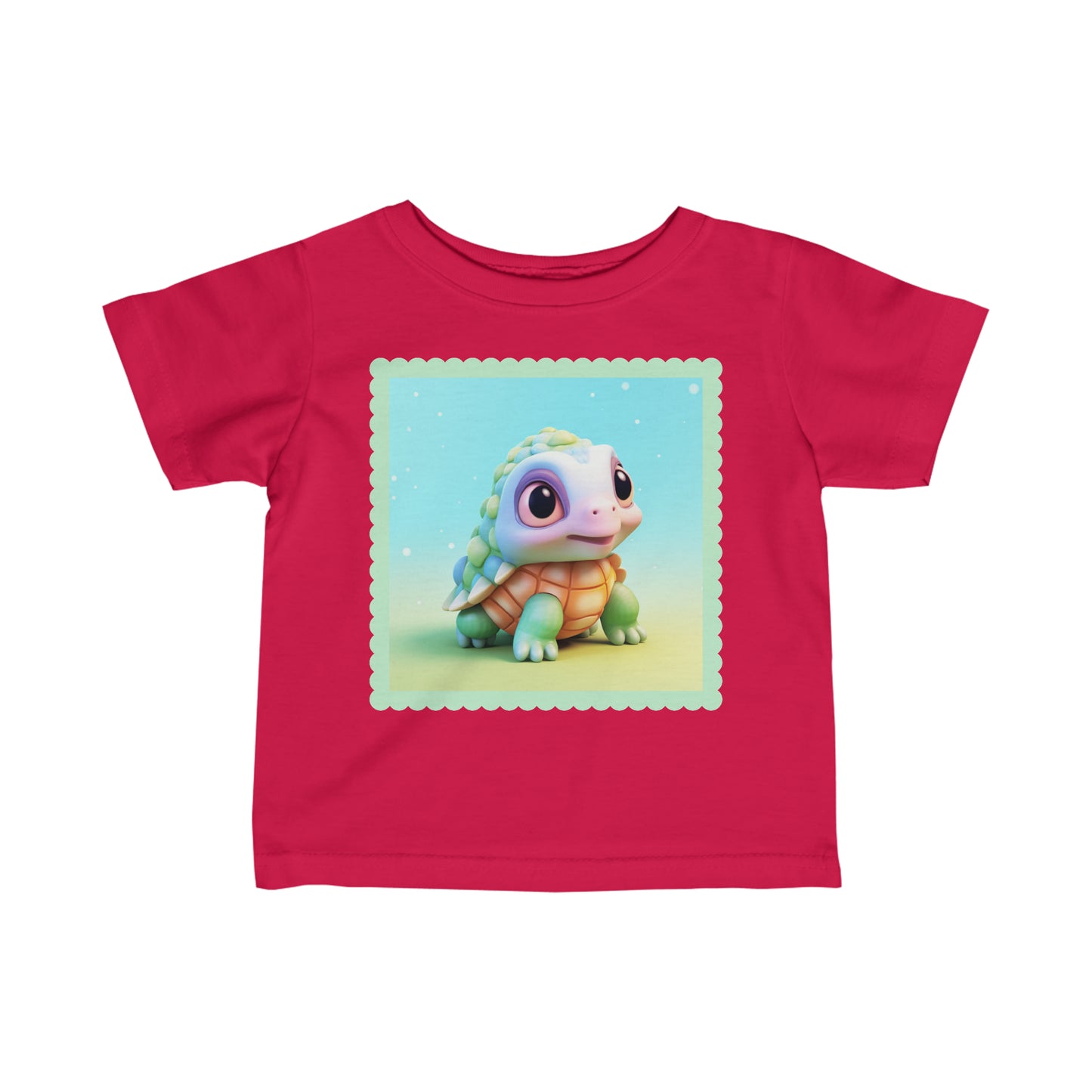 Infant Fine Jersey Tee Turtle 3