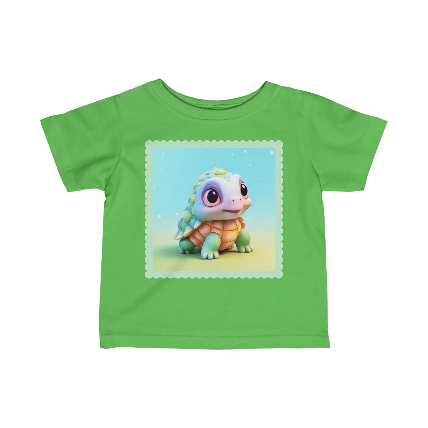 Infant Fine Jersey Tee Turtle 3