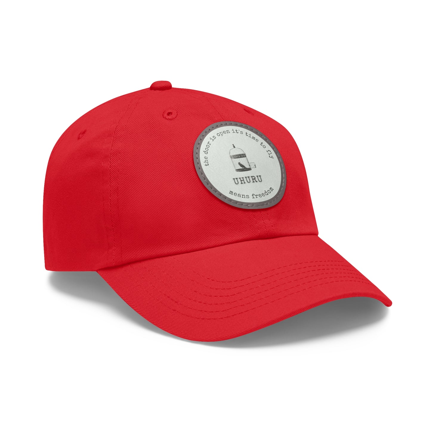 Dad Hat with Leather Patch (Round) Uhuru