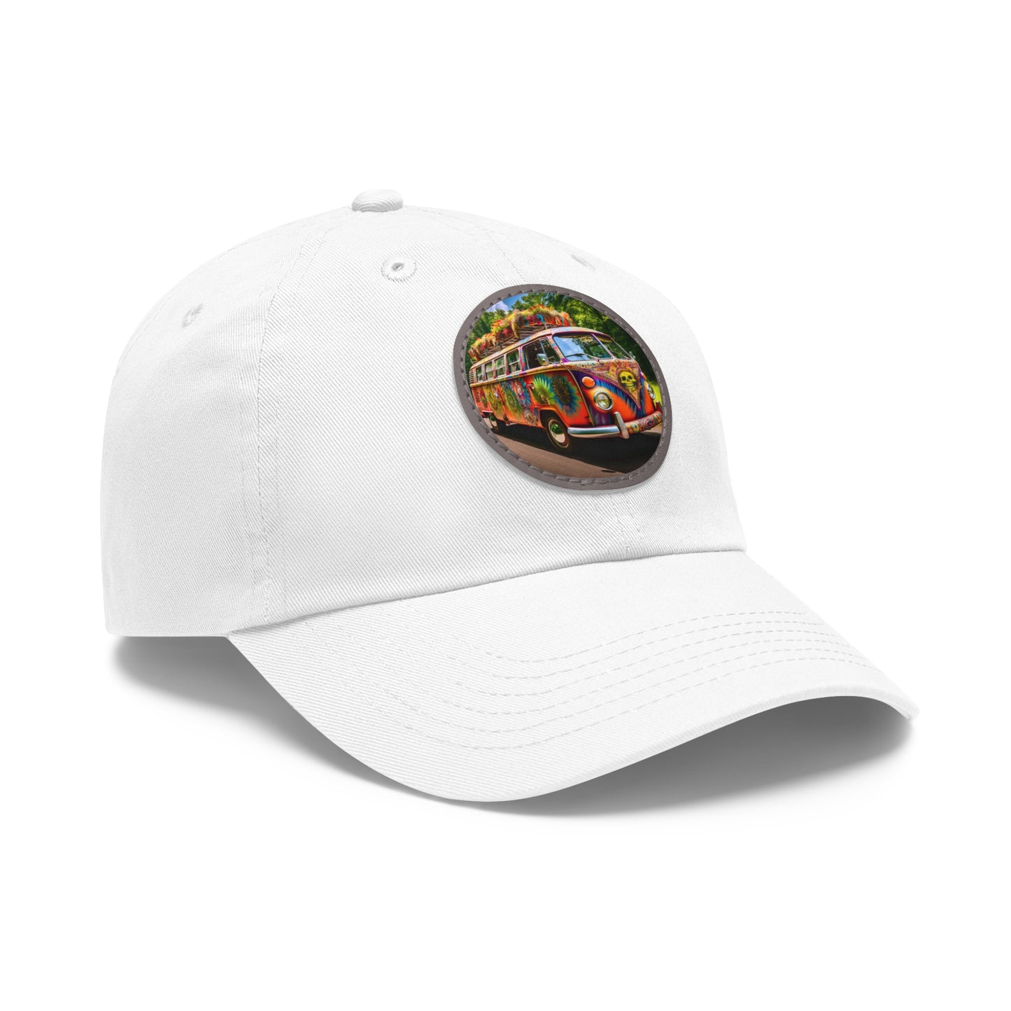 Dad Hat with Leather Patch (Round) Hippie Van