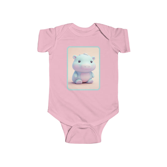 Infant Fine Jersey Bodysuit Hippo 1