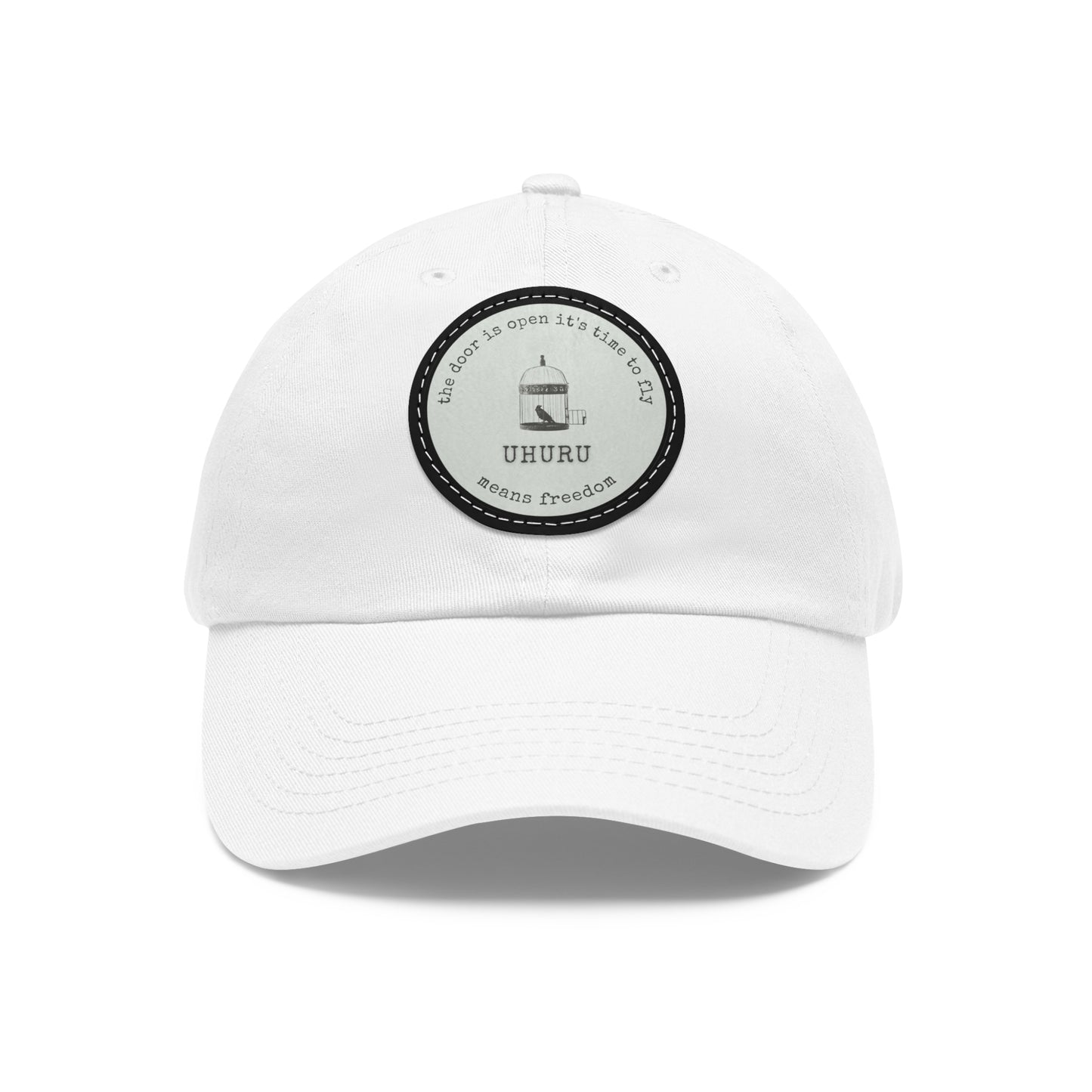 Dad Hat with Leather Patch (Round) Uhuru