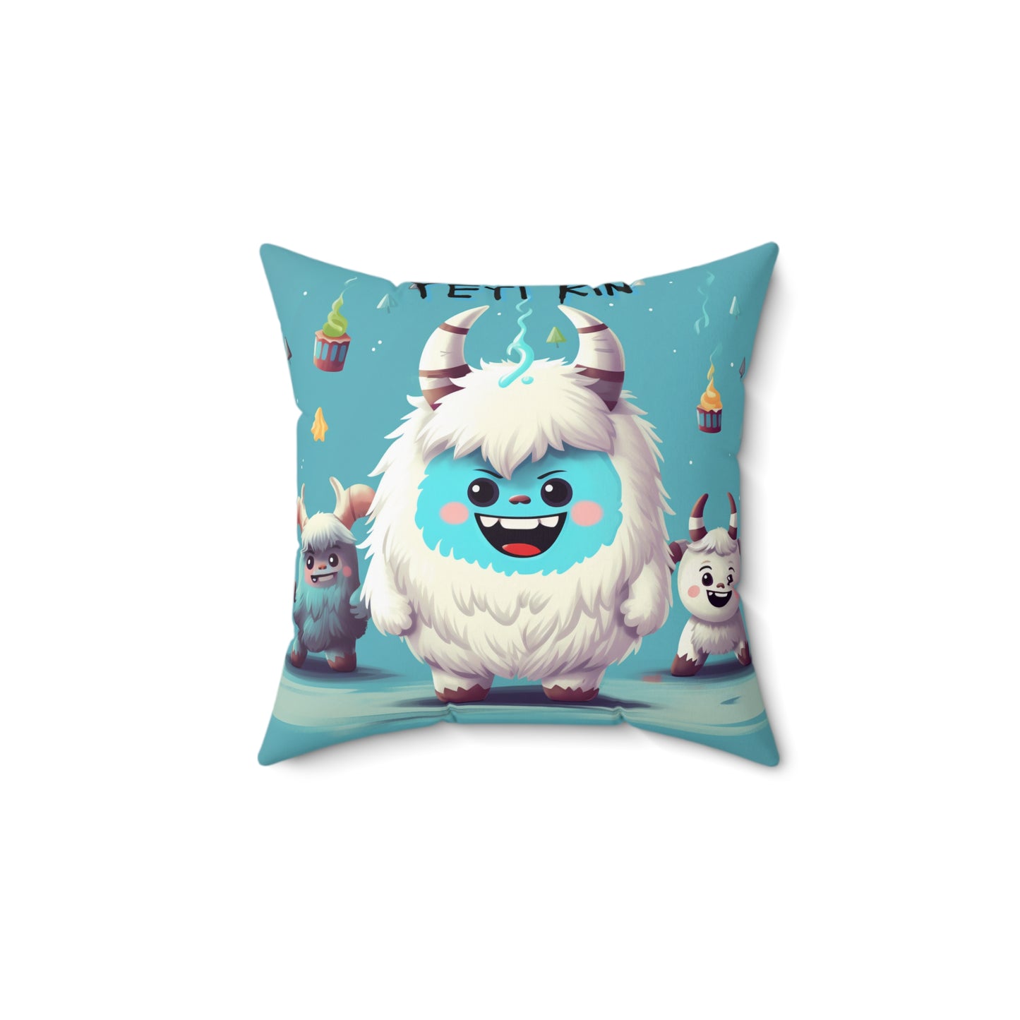 Spun Polyester Square Pillow Bryce... Yeti Kin