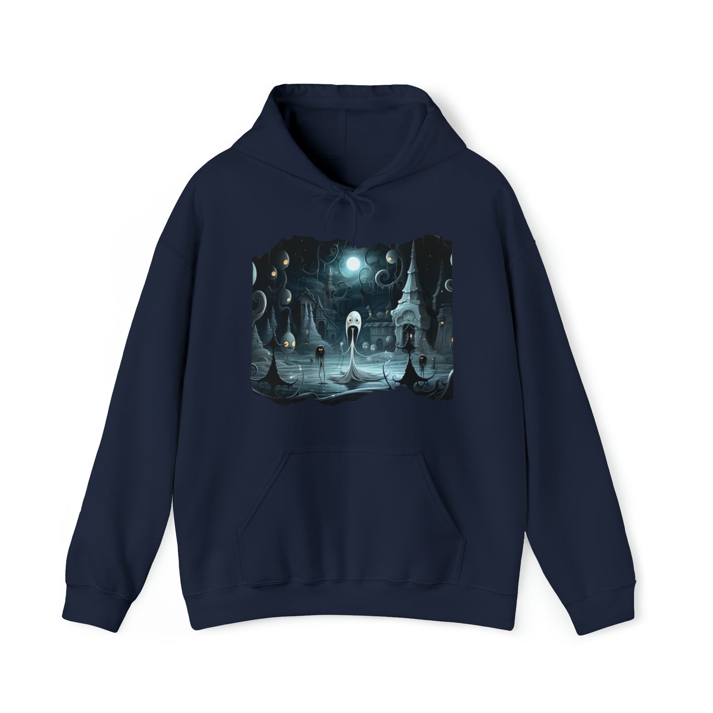 Mens and Womens Spooky Ghost Halloween Hoodie Sweatshirt