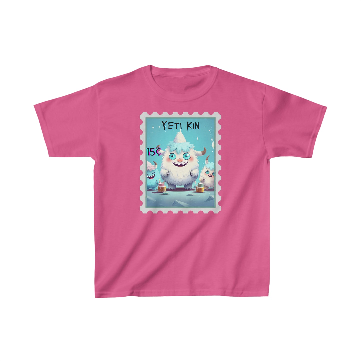 Kids Heavy Cotton™ Tee Yeti Kin Party 4 Postage