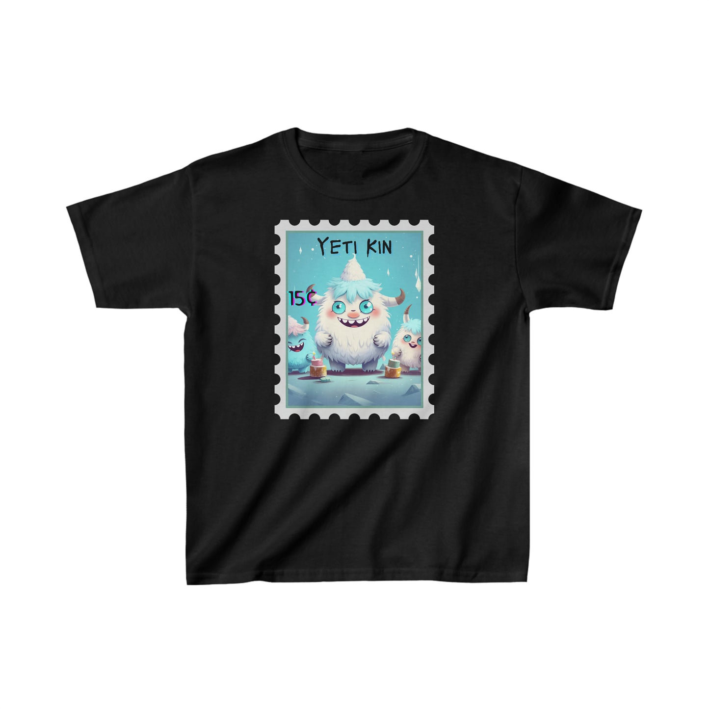 Kids Heavy Cotton™ Tee Yeti Kin Party 4 Postage