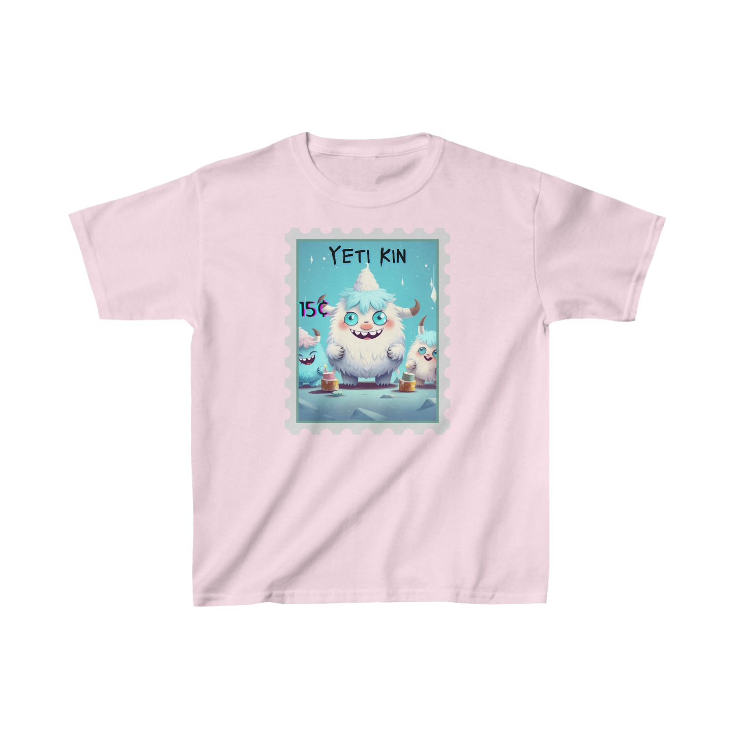 Kids Heavy Cotton™ Tee Yeti Kin Party 4 Postage